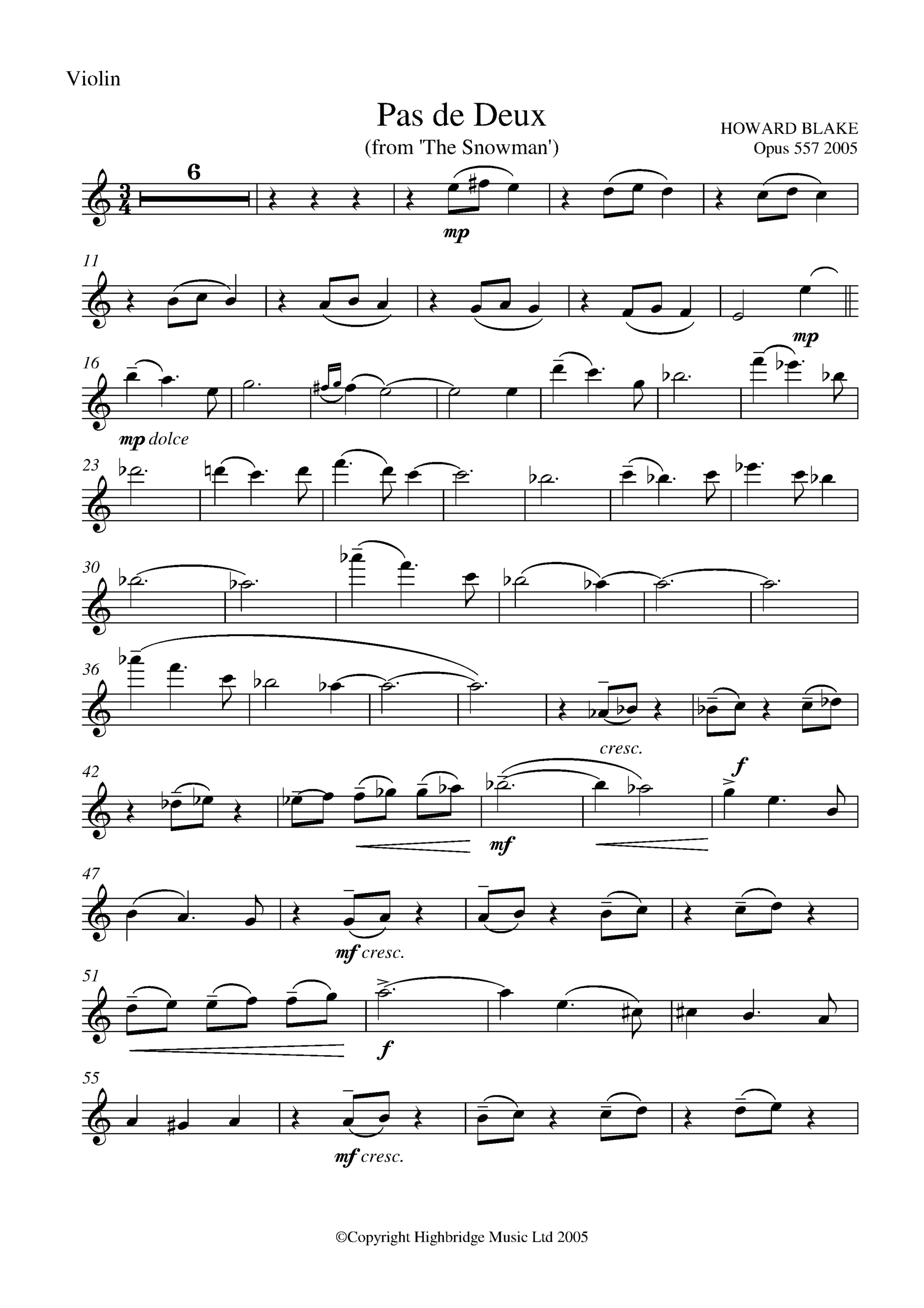 Pas de Deux for piano trio, op.557