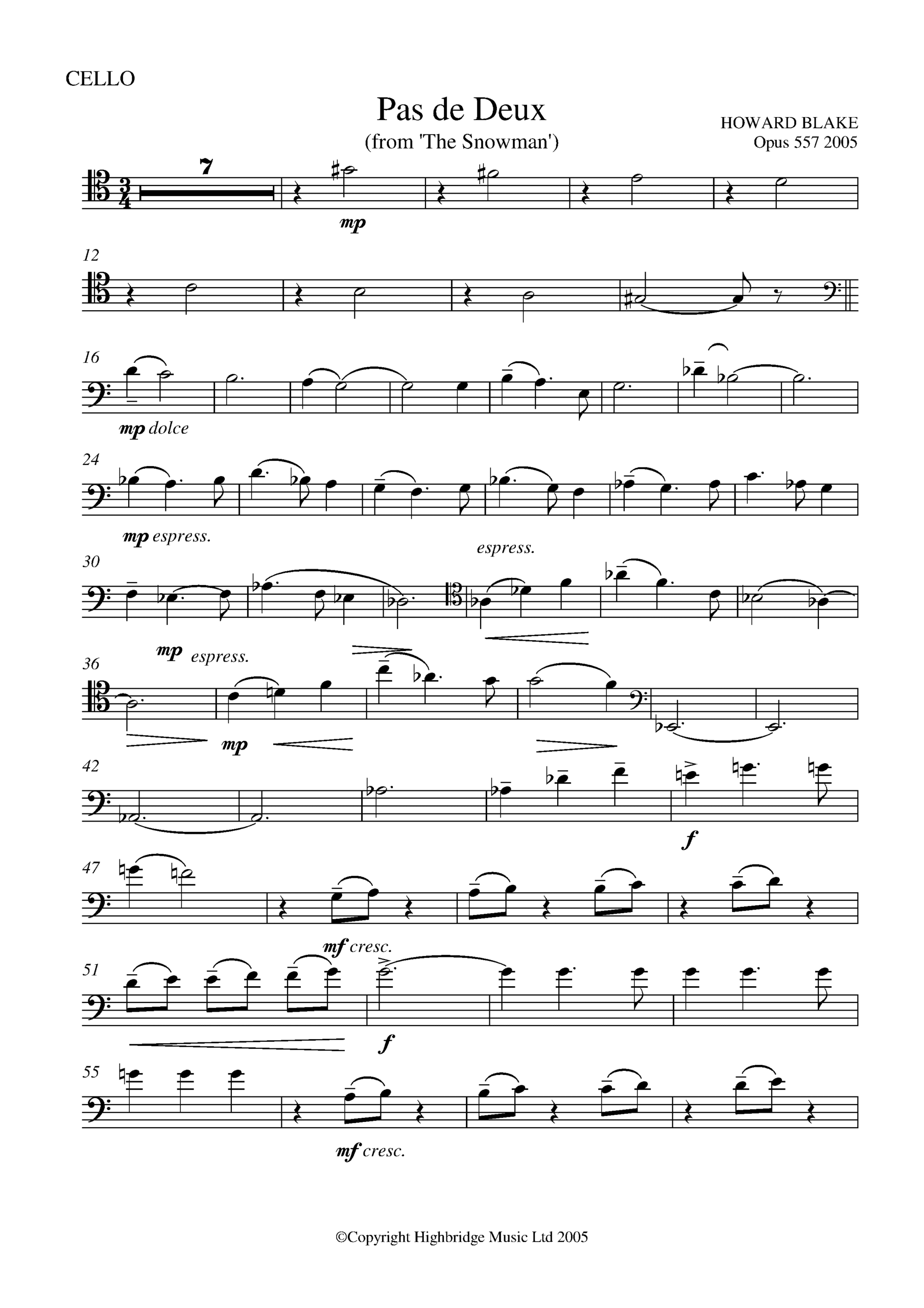 Pas de Deux for piano trio, op.557